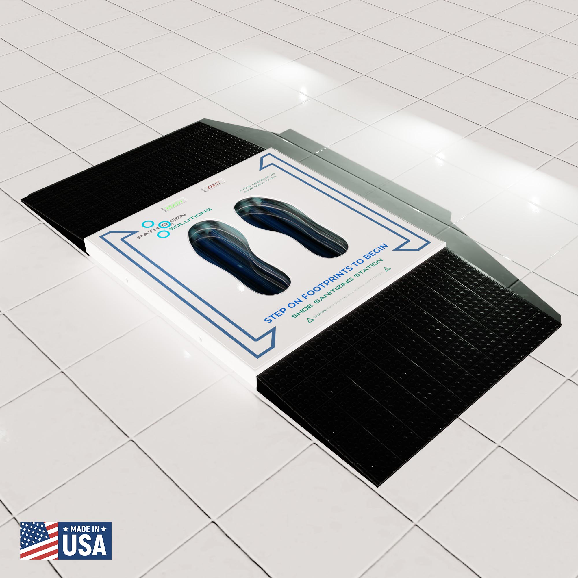Show Sanitizing Machine For Cleaning Pathogens Off Shoes