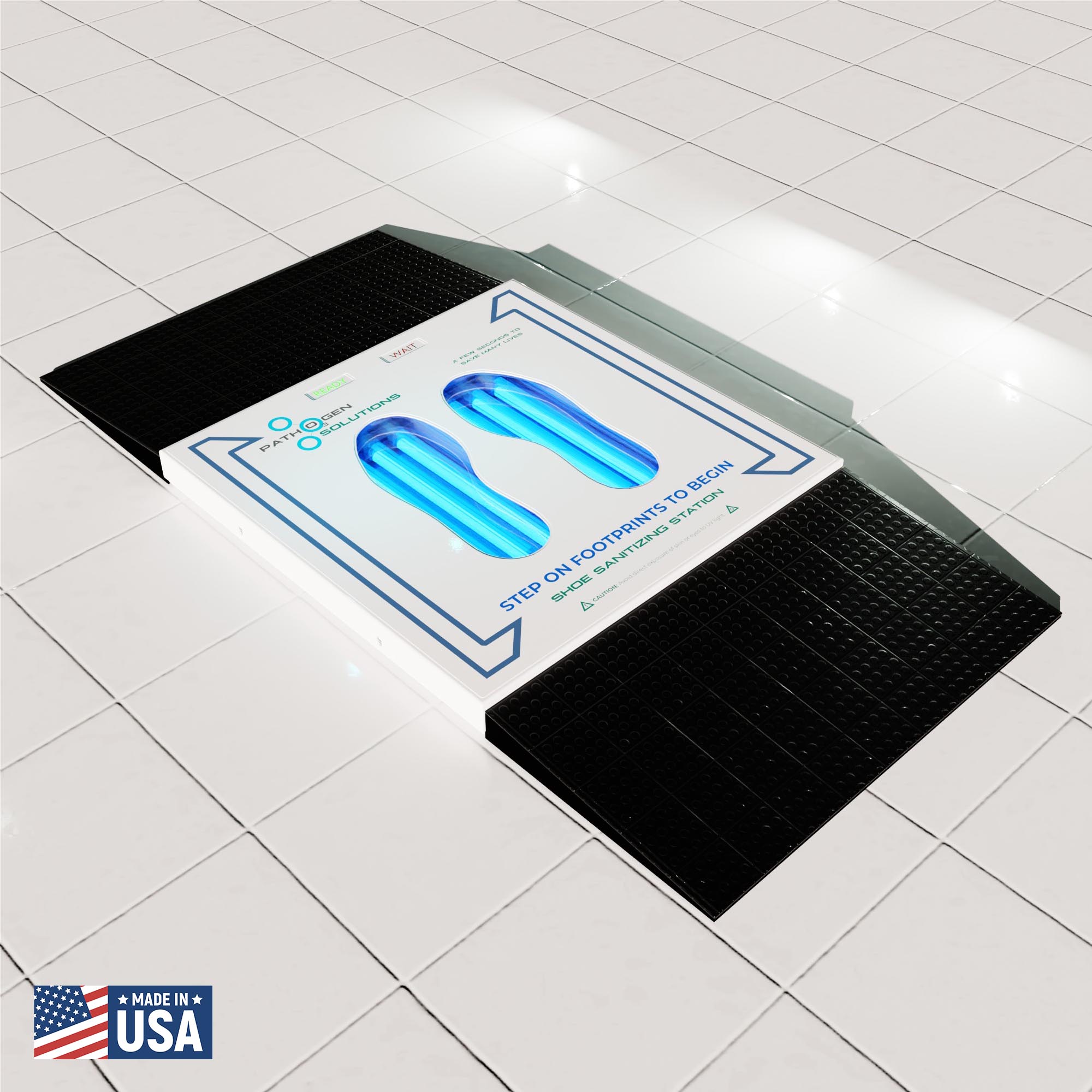 Show Sanitizing Machine For Cleaning Pathogens Off Shoes