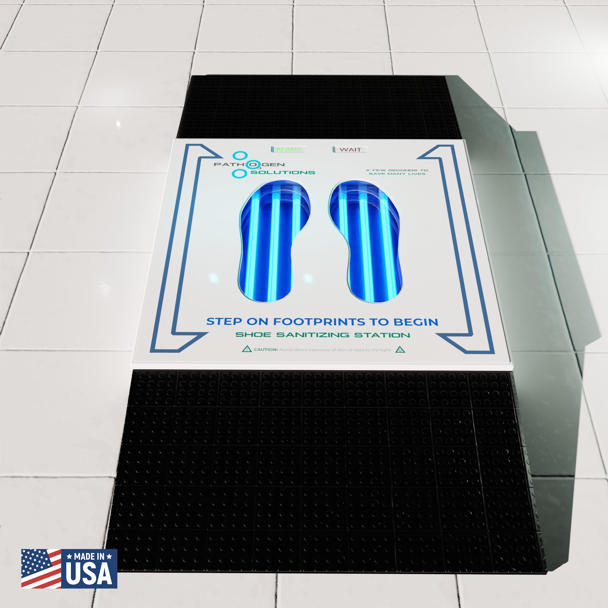 Show Sanitizing Machine For Cleaning Pathogens Off Shoes